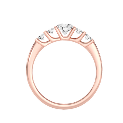 Solitaire ring with accent stones .70 ct
