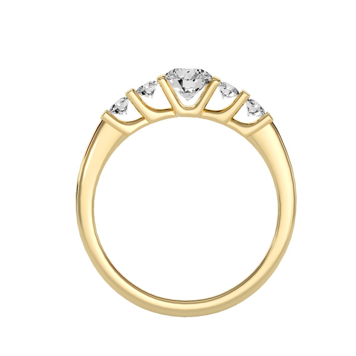 Solitaire ring with accent stones .70 ct