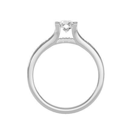 Solitaire ring with accent stones .97 ct
