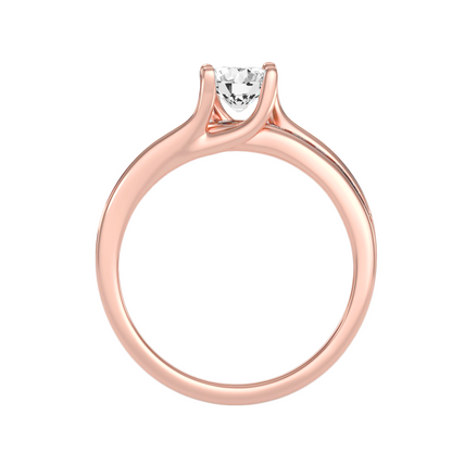 Solitaire ring with accent stones .96 ct