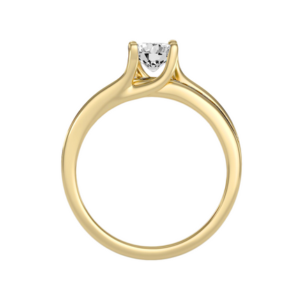 Solitaire ring with accent stones .96 ct