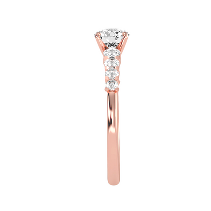Solitaire ring with accent stones 1.10 ct