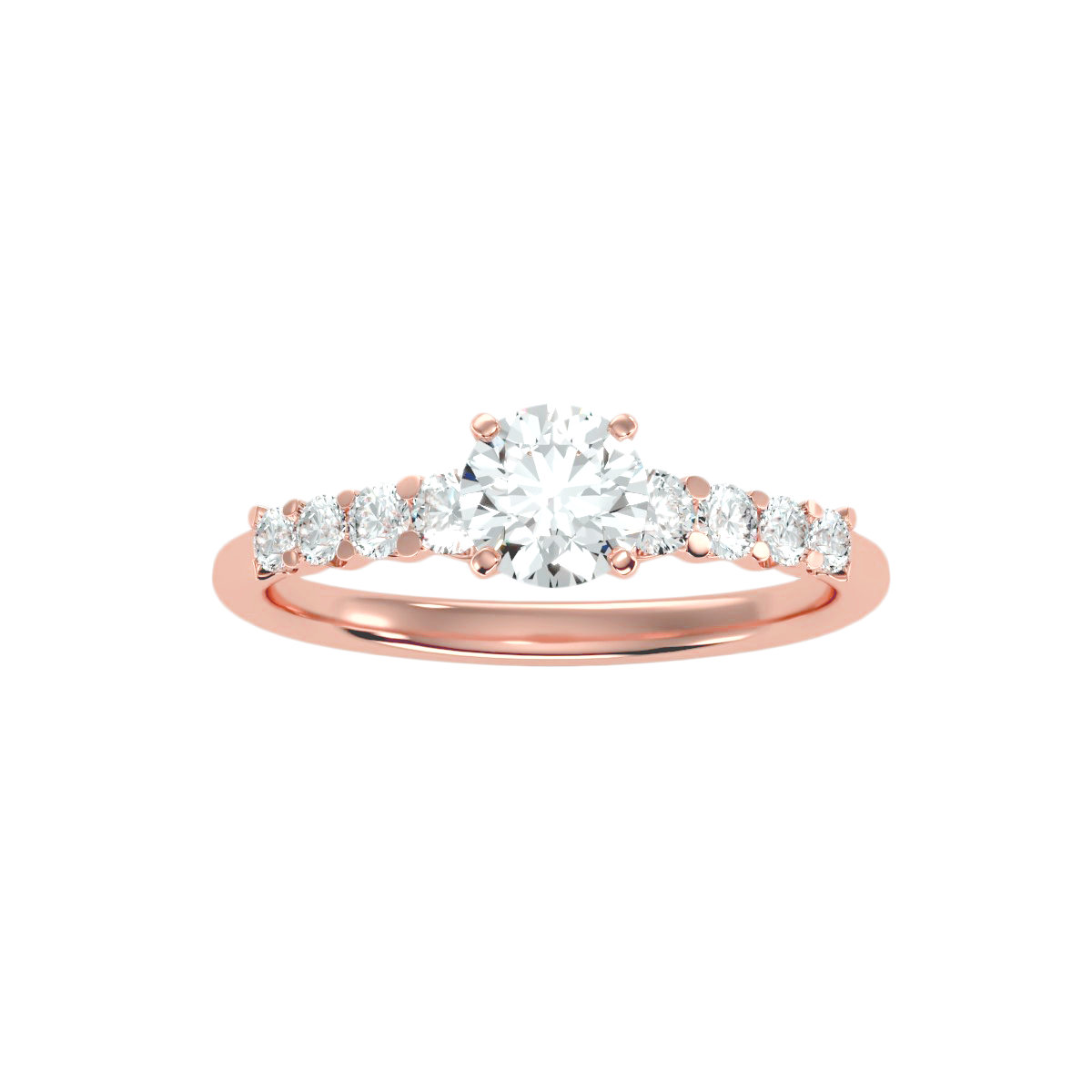 Solitaire ring with accent stones 1.10 ct