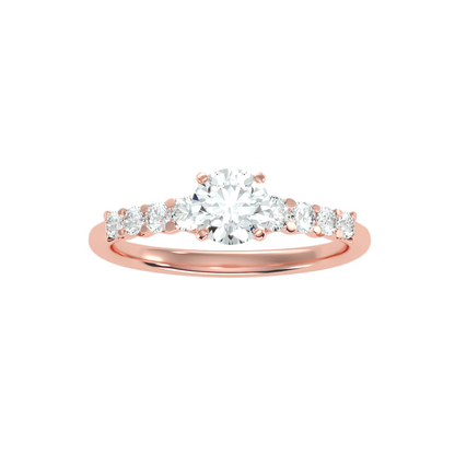 Solitaire ring with accent stones 1.10 ct