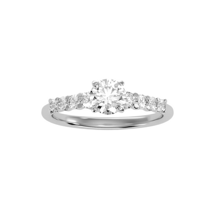 Solitaire ring with accent stones 1.10 ct