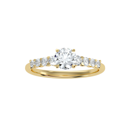 Solitaire ring with accent stones 1.10 ct
