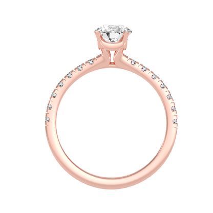 Solitaire ring with accent stones 1.17 ct