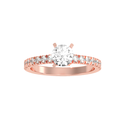 Solitaire ring with accent stones 1.17 ct