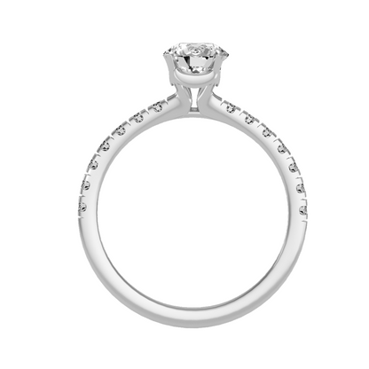 Solitaire ring with accent stones 1.17 ct