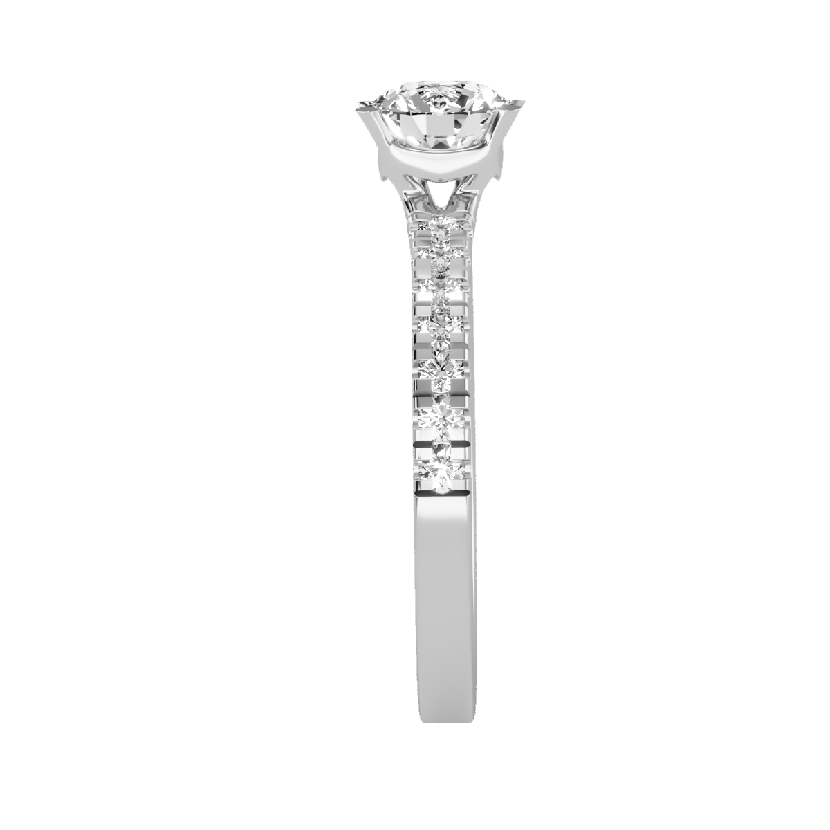 Solitaire ring with accent stones 1.17 ct