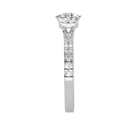 Solitaire ring with accent stones 1.17 ct