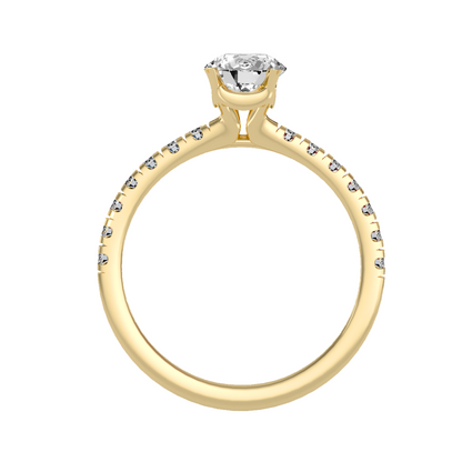 Solitaire ring with accent stones 1.17 ct