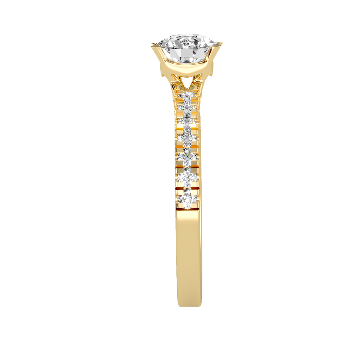 Solitaire ring with accent stones 1.17 ct