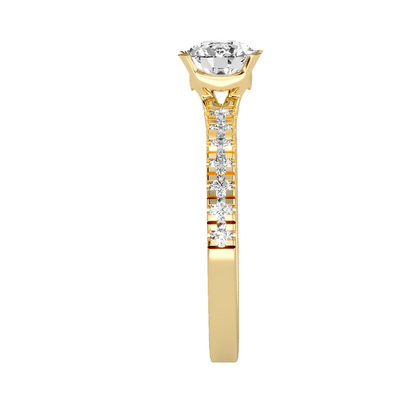 Solitaire ring with accent stones 1.17 ct