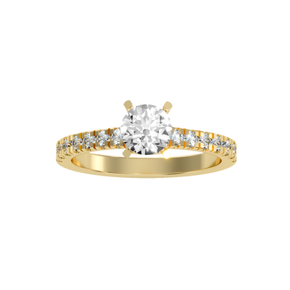 Solitaire ring with accent stones 1.17 ct