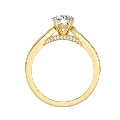Solitaire ring with accent stones 1.18 ct