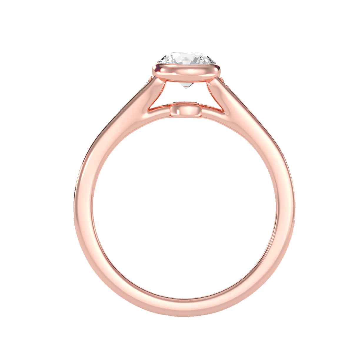 Solitaire ring with accent stones .91 ct