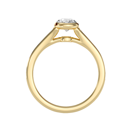 Solitaire ring with accent stones .91 ct