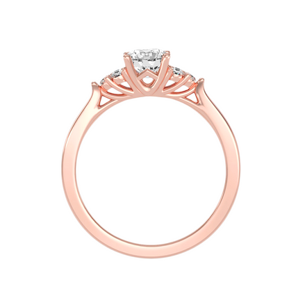 Solitaire ring with accent stones .93 ct
