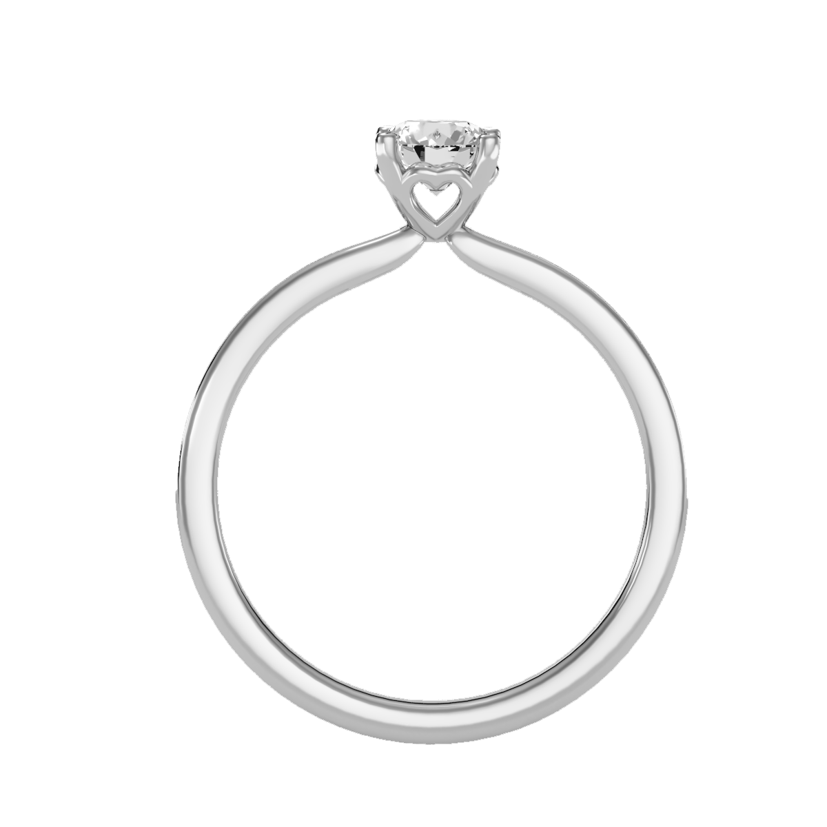 Solitaire ring with accent stones .57 ct
