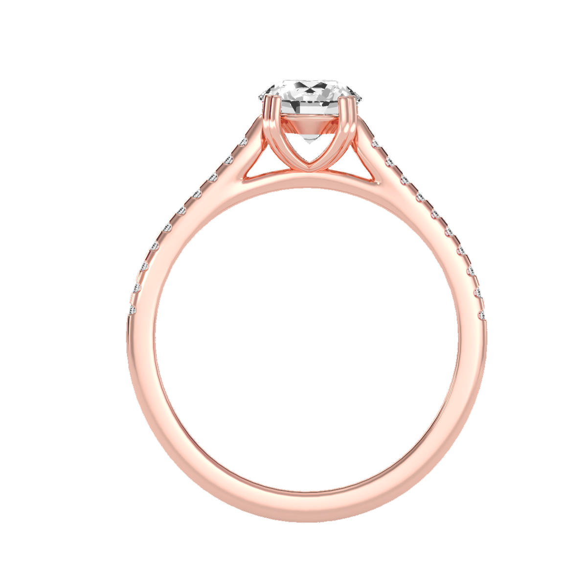 Solitaire ring with accent stones .93 ct