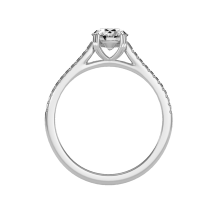 Solitaire ring with accent stones .93 ct
